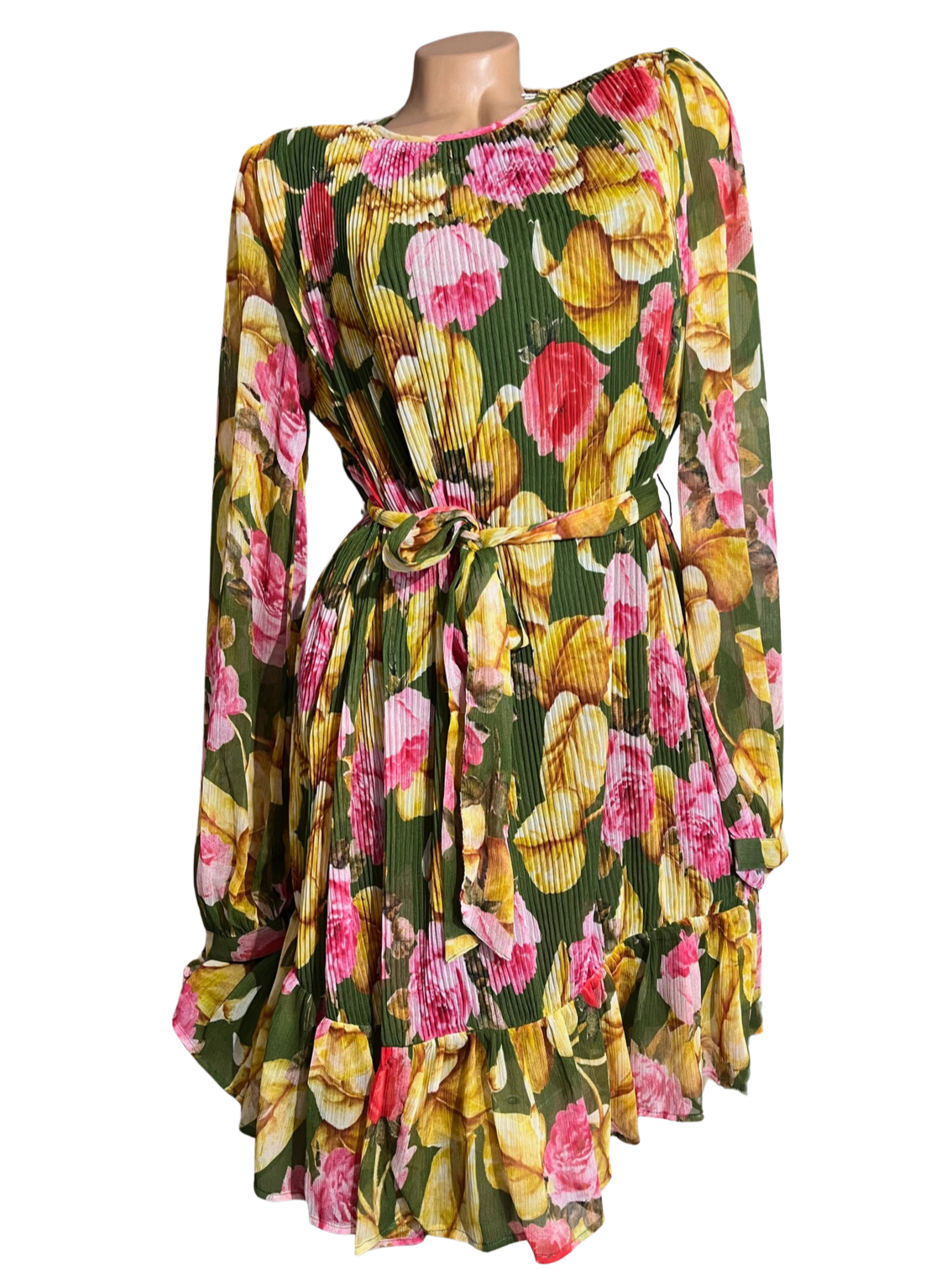 GUESS Rochie florală verde damă