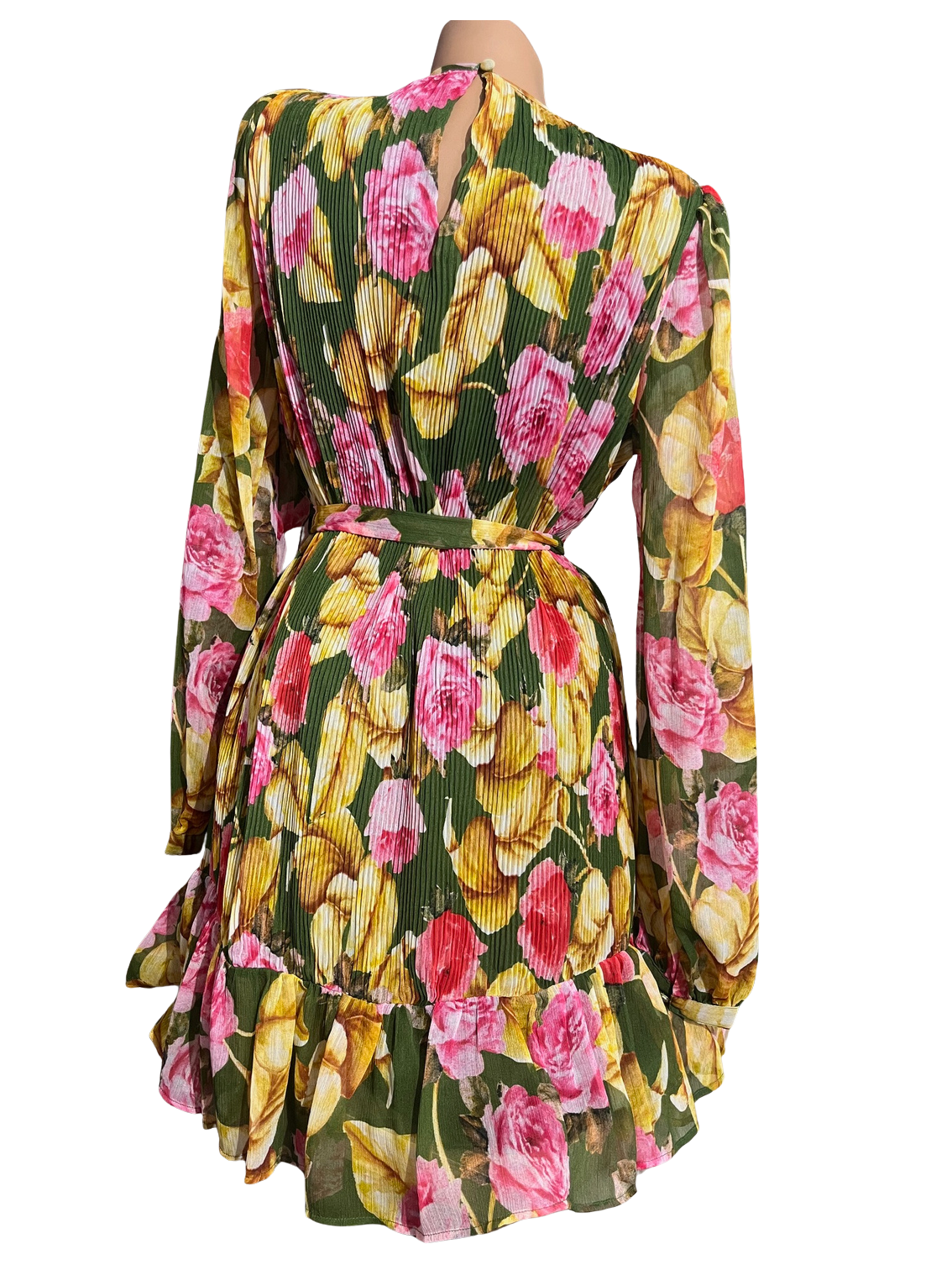 GUESS Rochie florală verde damă