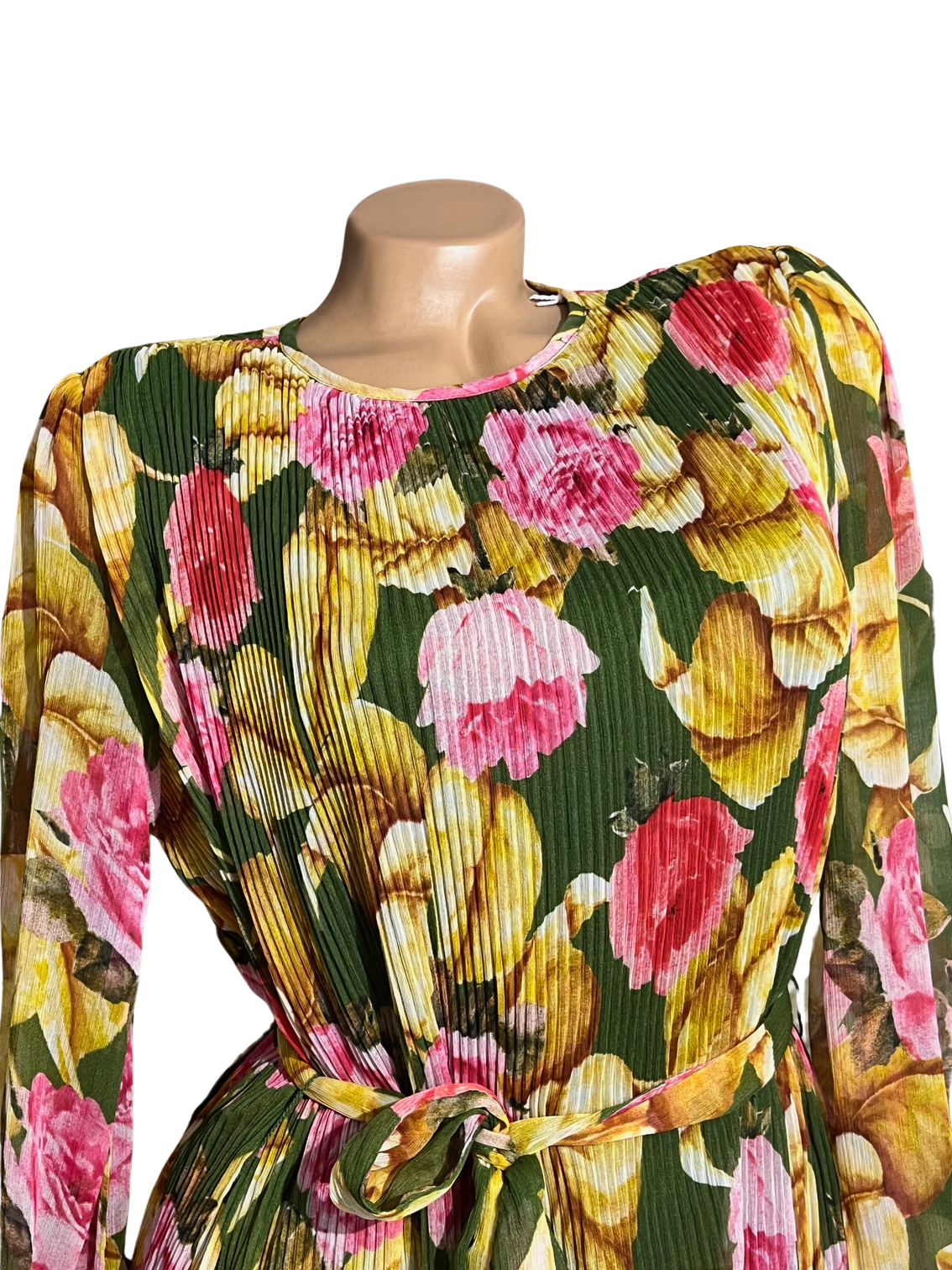 GUESS Rochie florală verde damă