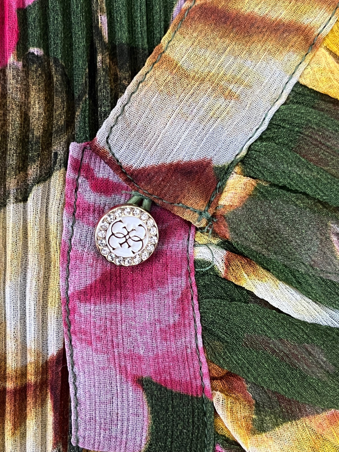 GUESS Rochie florală verde damă